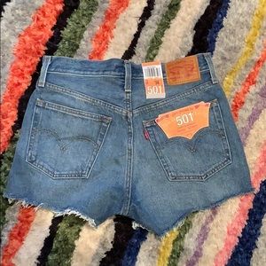 Levi’s 501 High Rise Denim Shorts - Size 26